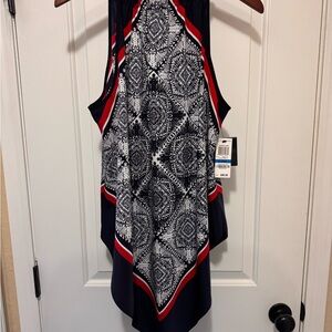 Alfani Multicolor Geometric Sleeveless Top